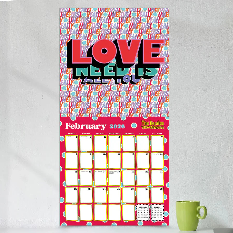 2026 The Beatles: Yellow Submarine - Square Wall Calendar