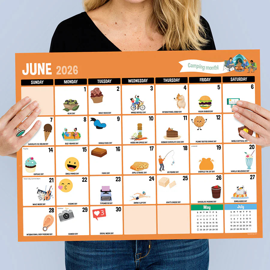 2026 Every Day's A Holiday - Large Monthly Desk Pad Blotter Calendar