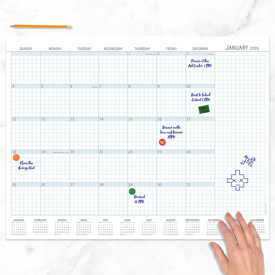 2026 Professional - Large Monthly Desk Pad Blotter Calendar