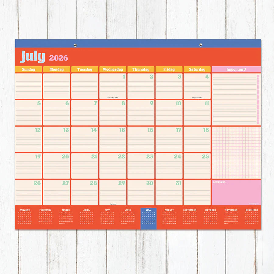 2026 Sherbet - Large Monthly Desk Pad Blotter Calendar