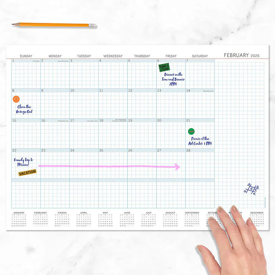 2026 Professional - Medium Monthly Desk Pad Blotter Calendar