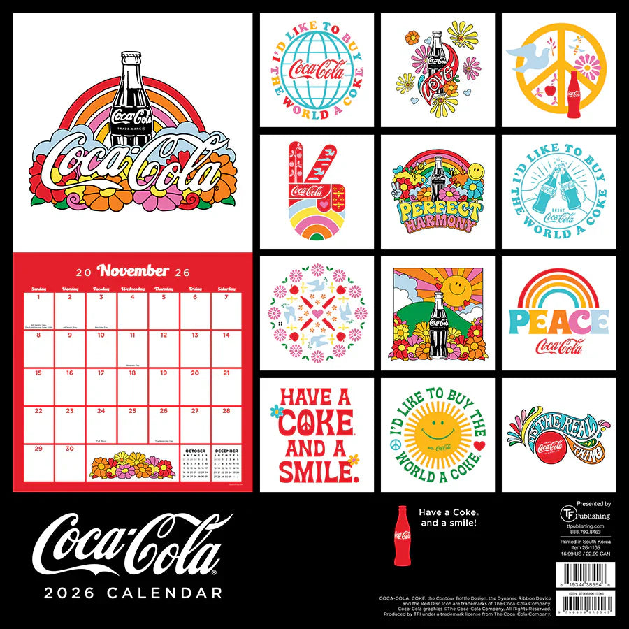2026 Coke: Harmony - Square Wall Calendar