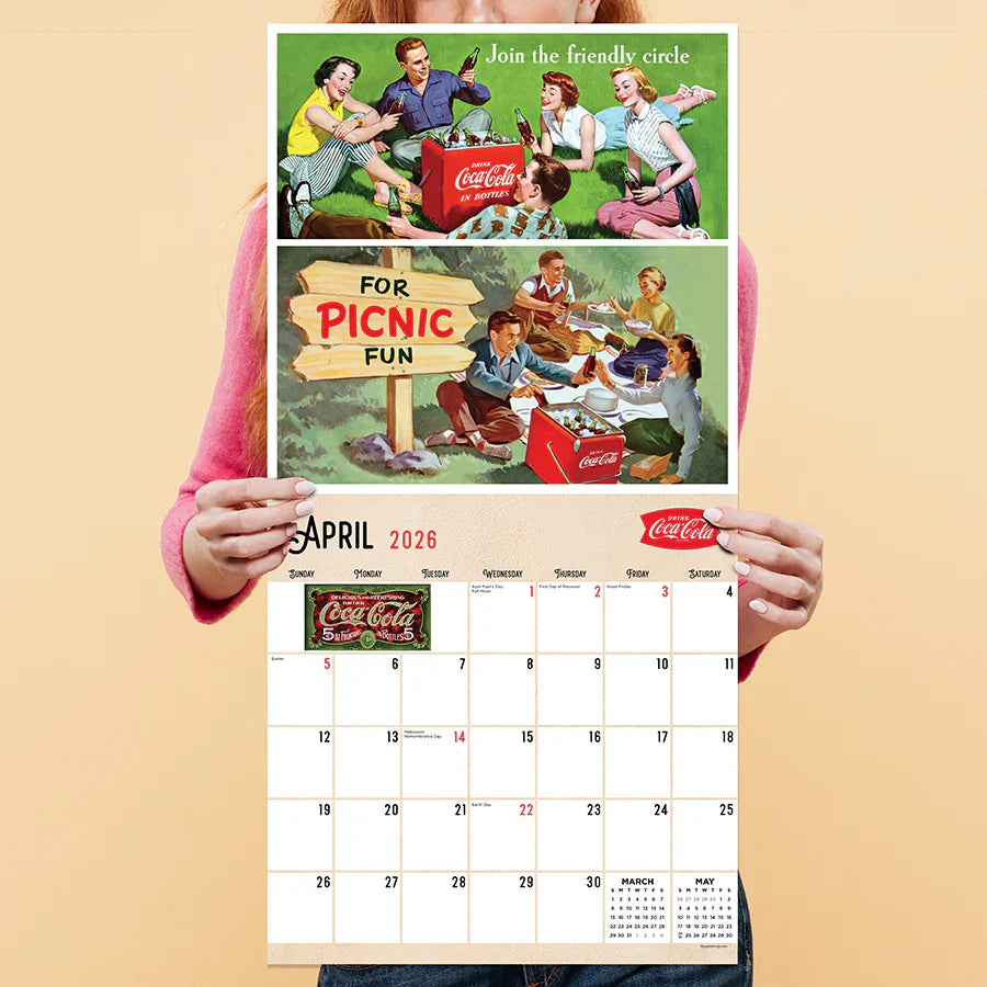2026 Coke: Vintage Nostalgia - Square Wall Calendar