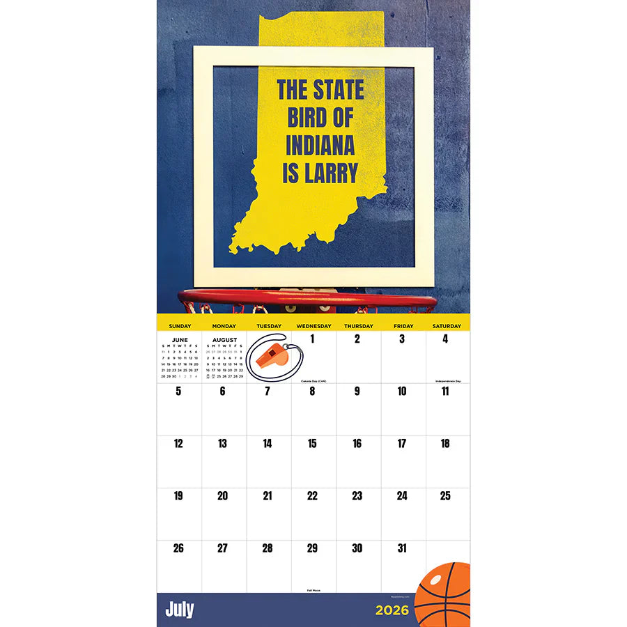 2026 Home: Indiana - Square Wall Calendar