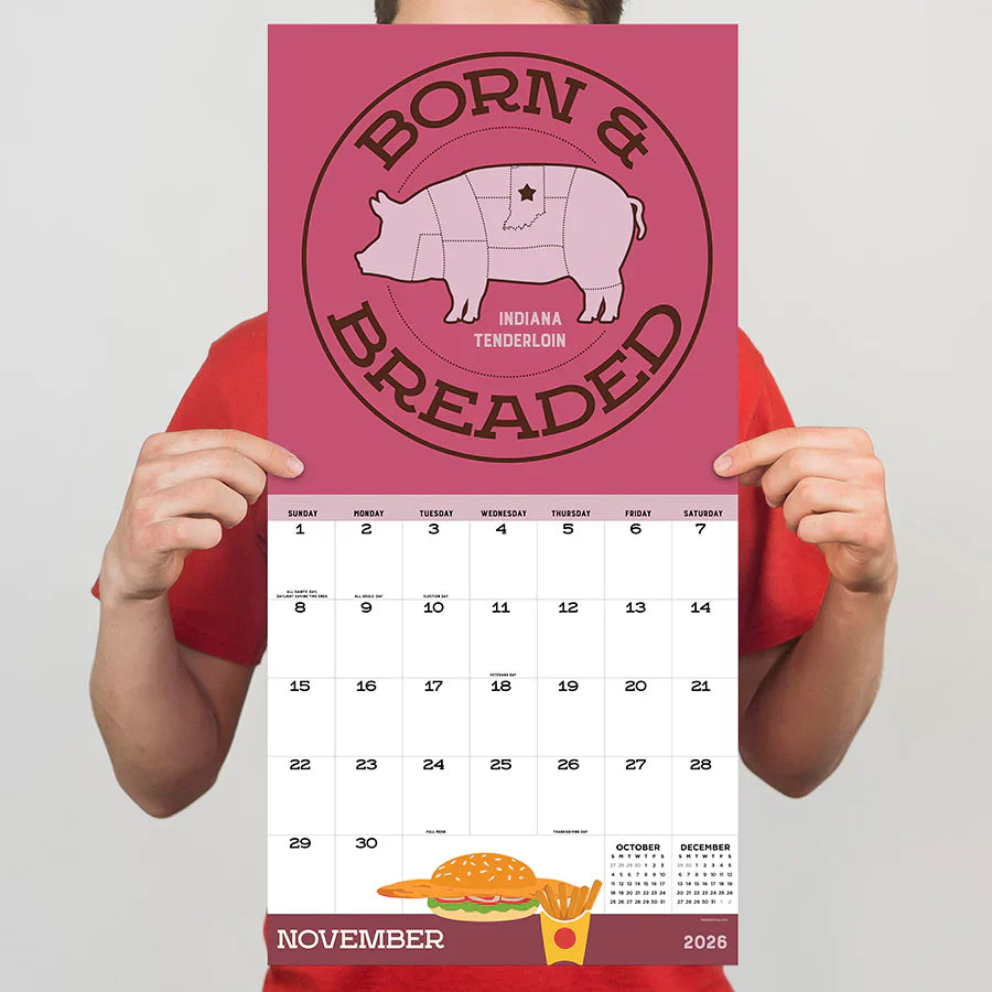 2026 Home: Indiana - Square Wall Calendar