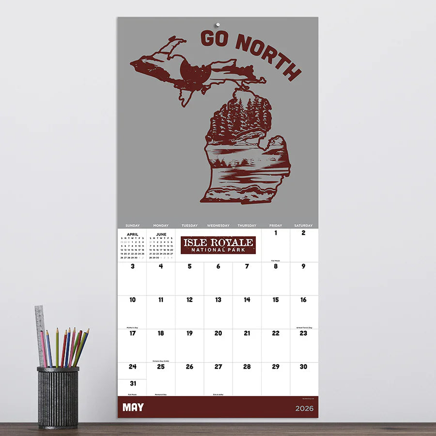 2026 Home: Michigan - Square Wall Calendar