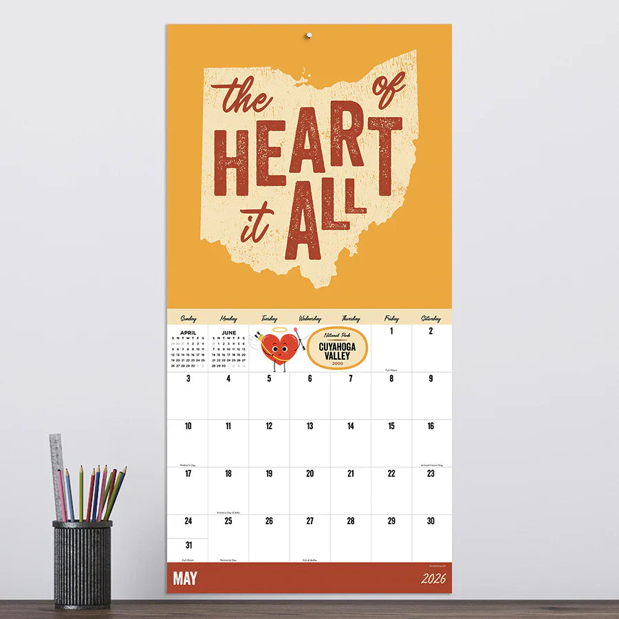 2026 Home: Ohio - Square Wall Calendar
