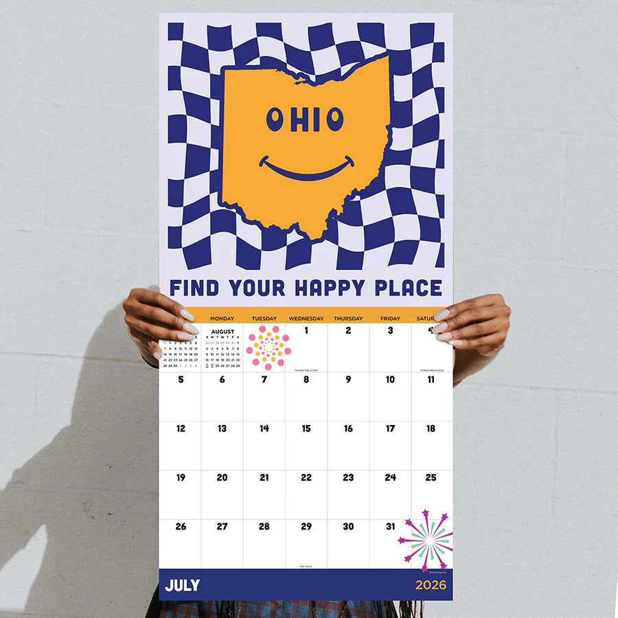 2026 Home: Ohio - Square Wall Calendar