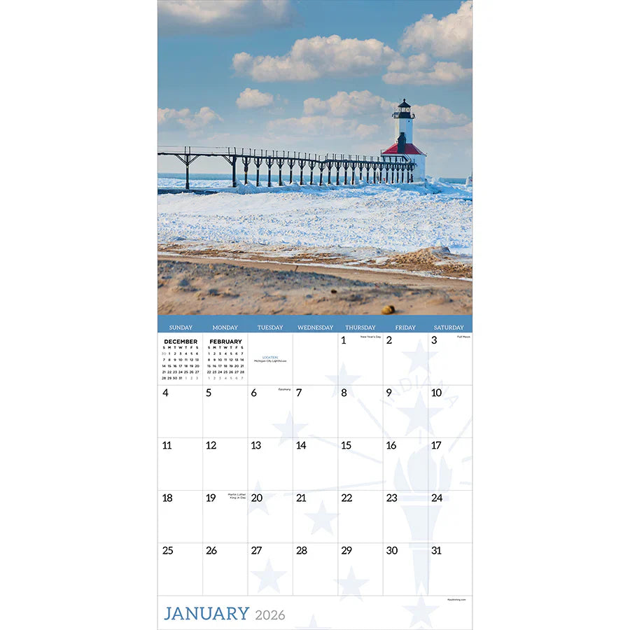 2026 Indiana - Square Wall Calendar