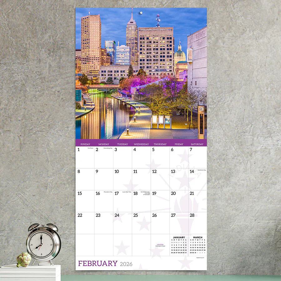 2026 Indiana - Square Wall Calendar