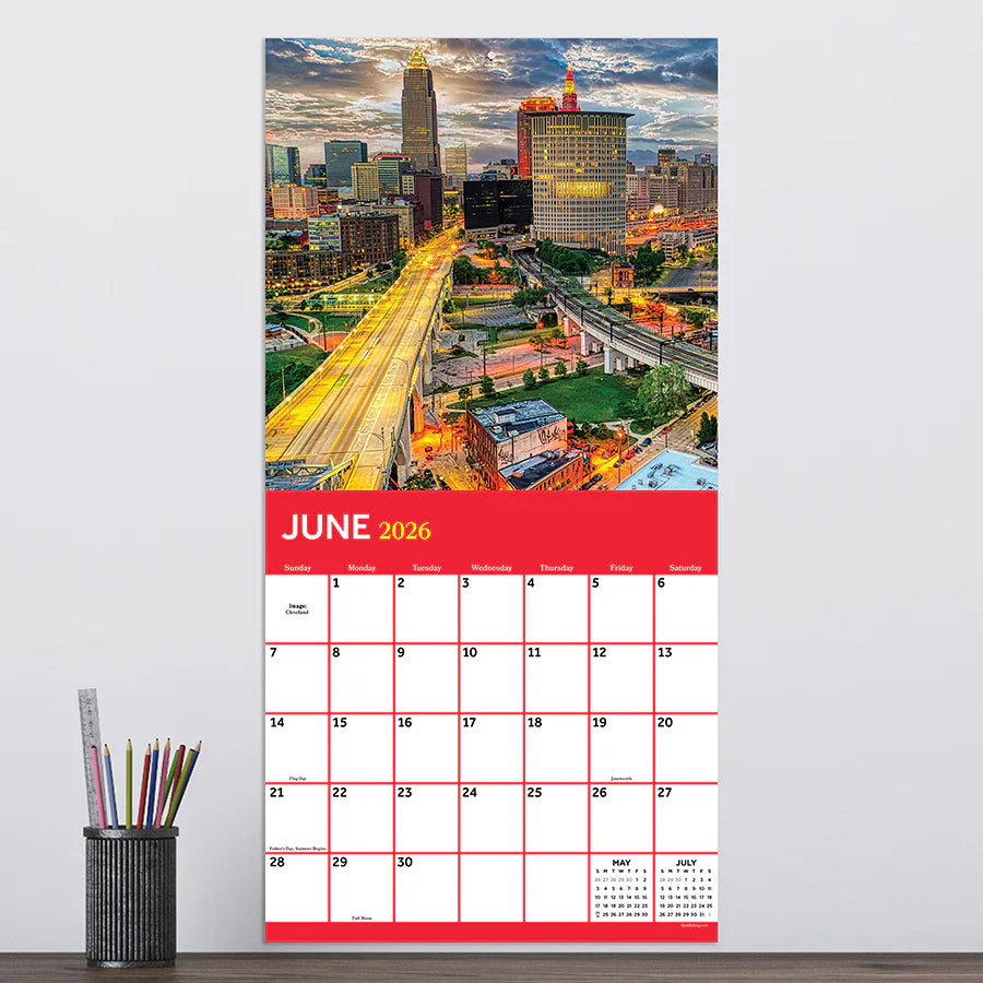 2026 Ohio - Square Wall Calendar