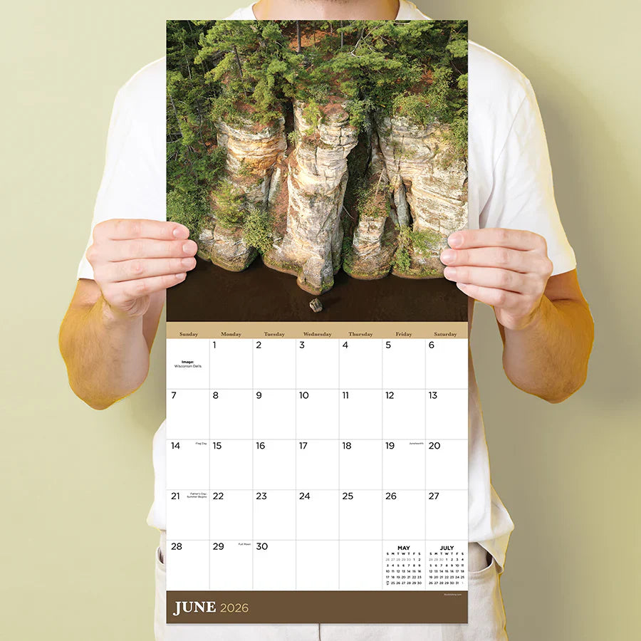 2026 Wisconsin - Square Wall Calendar
