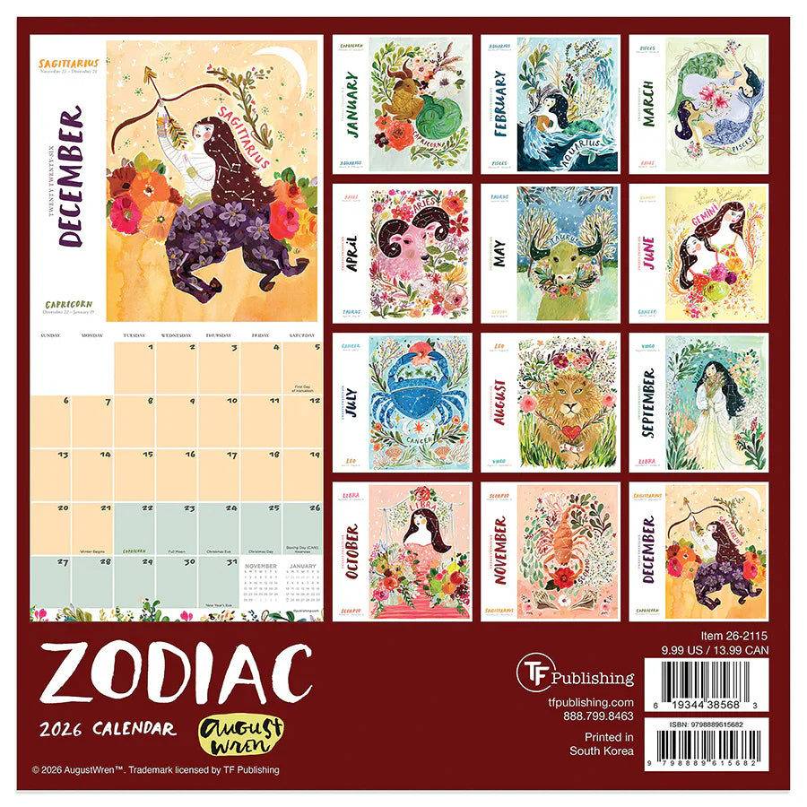 2026 Zodiac - Mini Wall Calendar