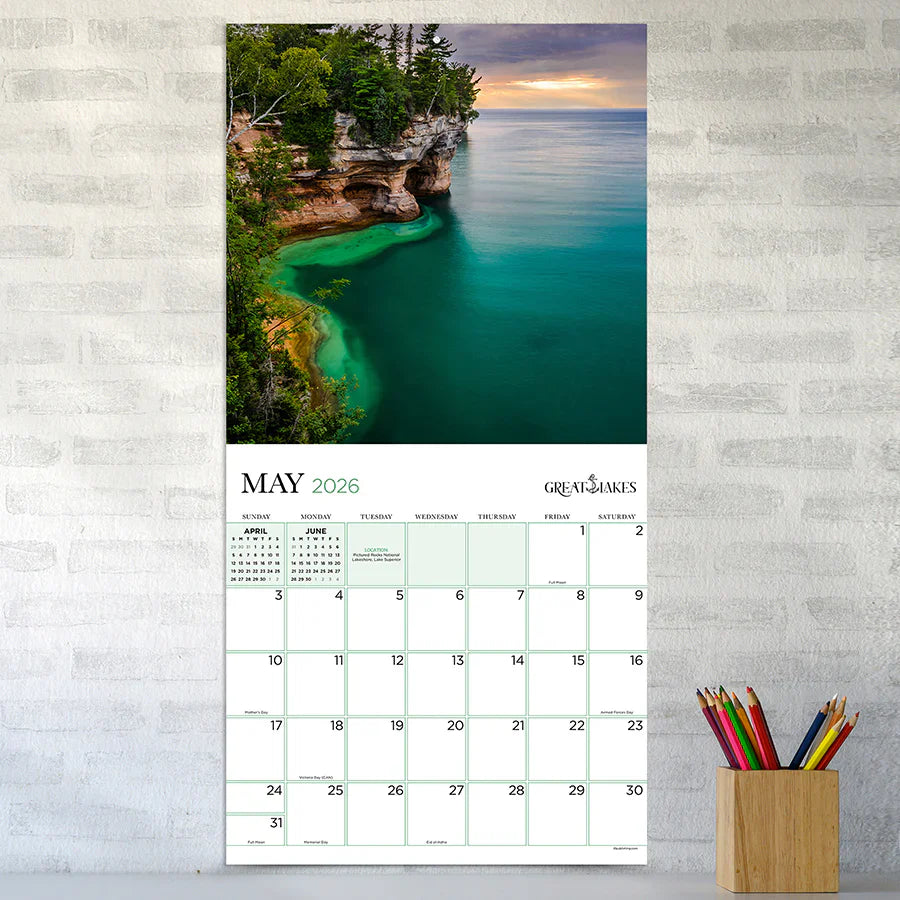 2026 Great Lakes - Square Wall Calendar
