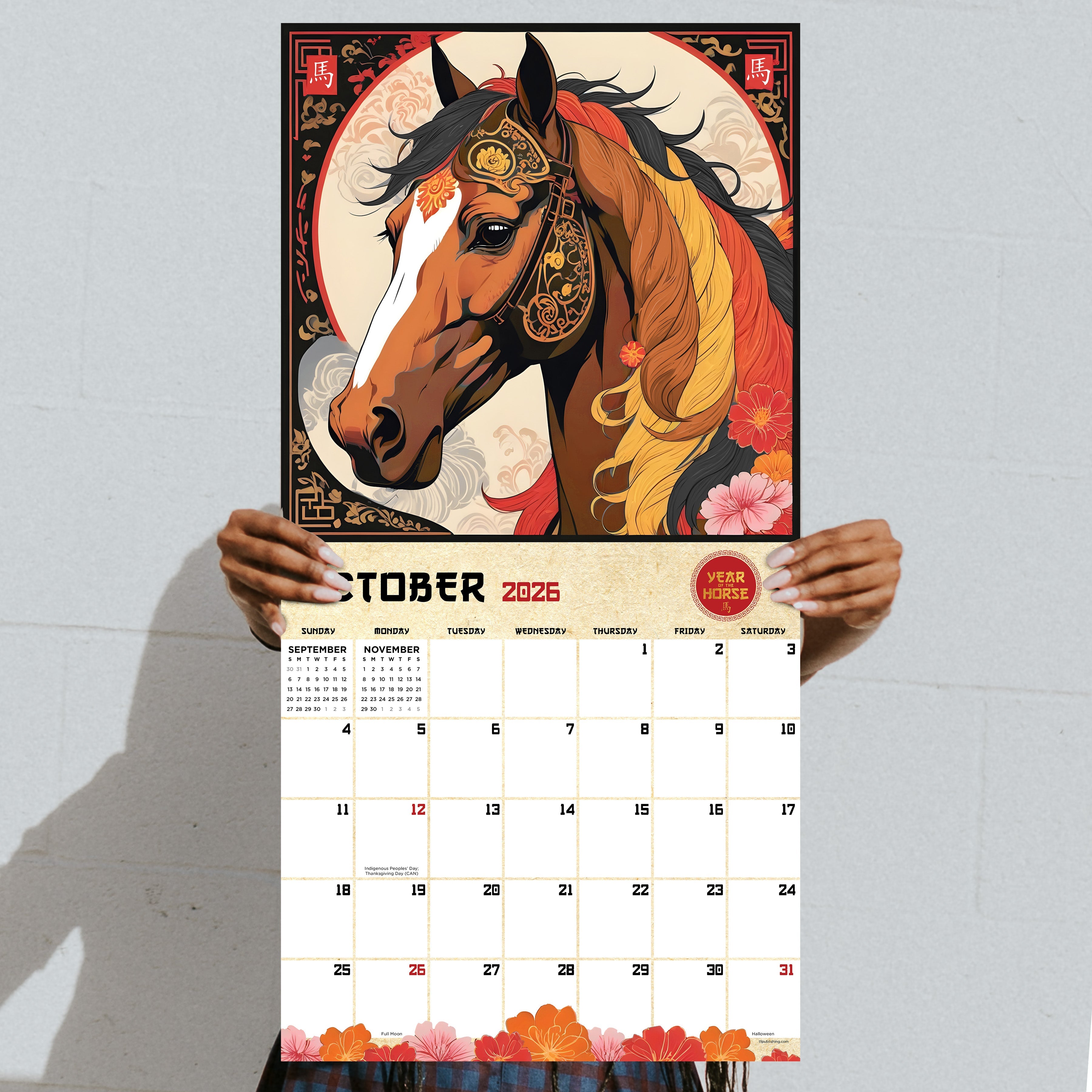 2026 Year of the Horse - Square Wall Calendar