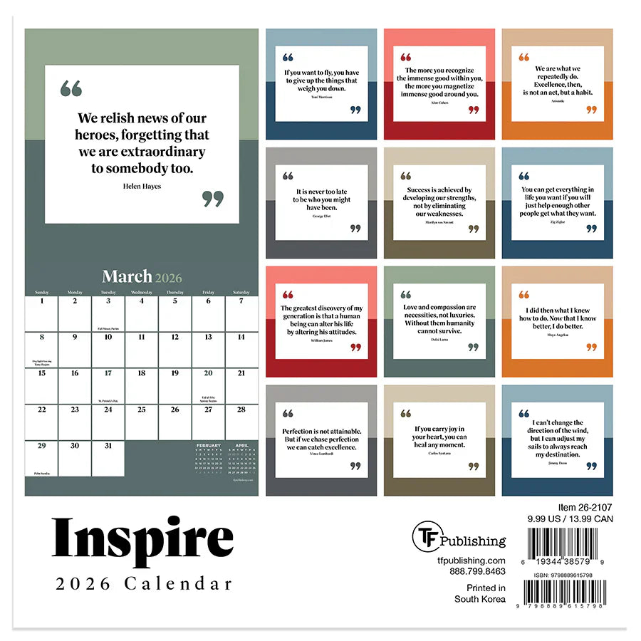 2026 Inspire - Mini Wall Calendar