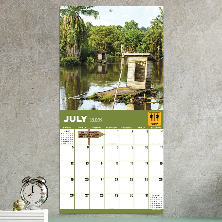 2026 Outhouses - Square Wall Calendar