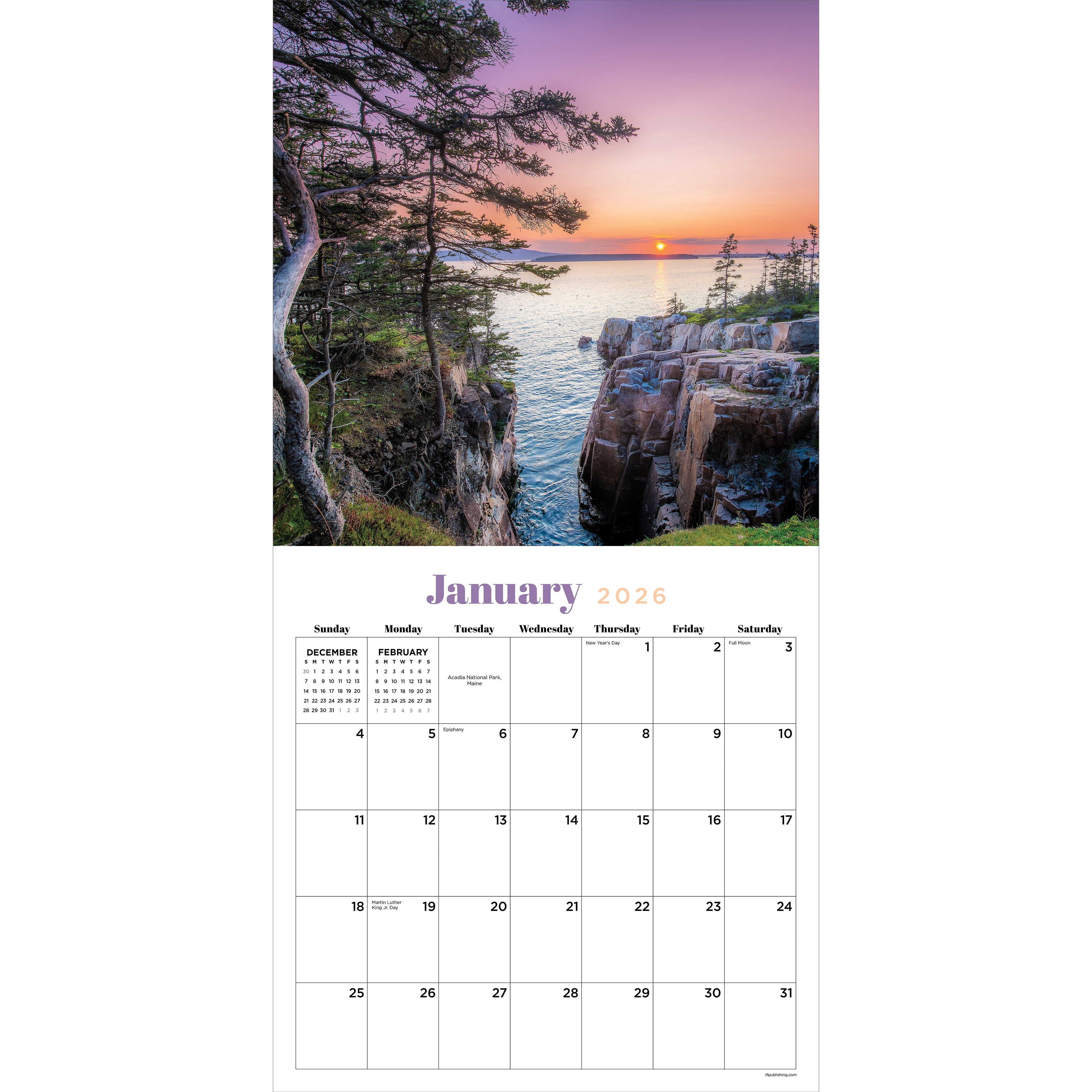 2026 Water's Edge - Square Wall Calendar