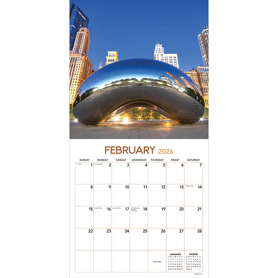 2026 Chicago - Square Wall Calendar
