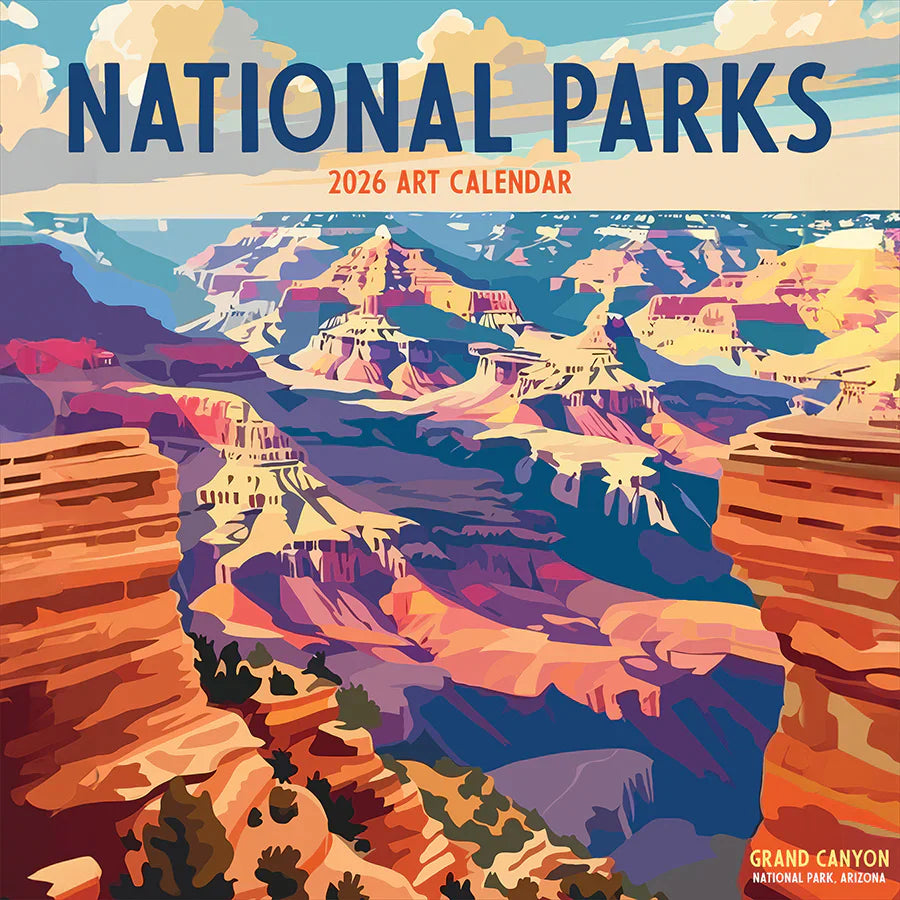 2026 National Parks-Art - Square Wall Calendar