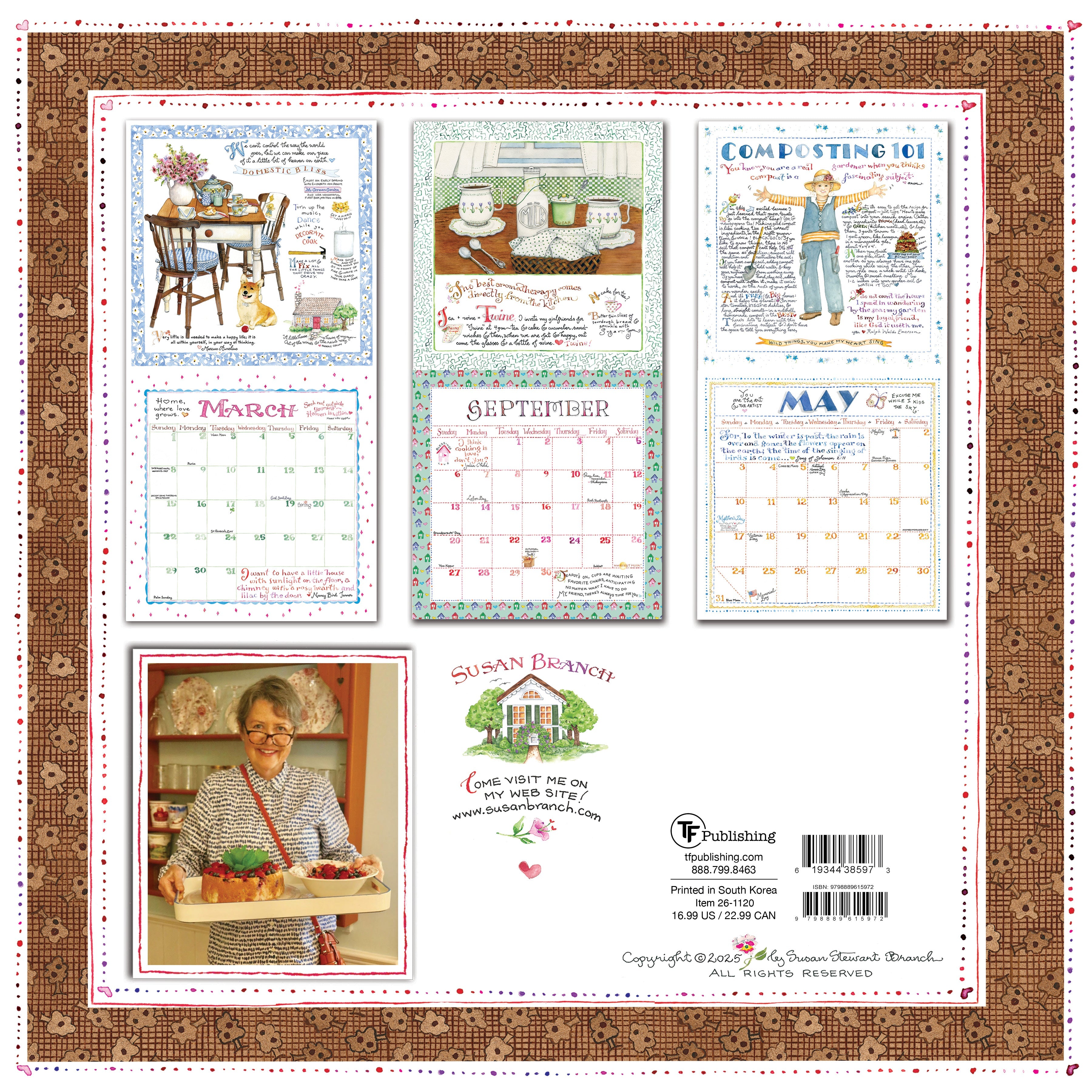 2026 Susan Branch - Square Wall Calendar