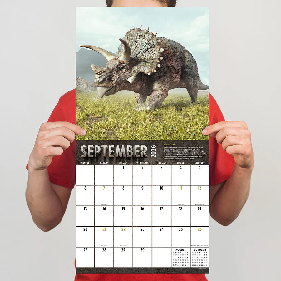2026 Dinosaurs - Square Wall Calendar