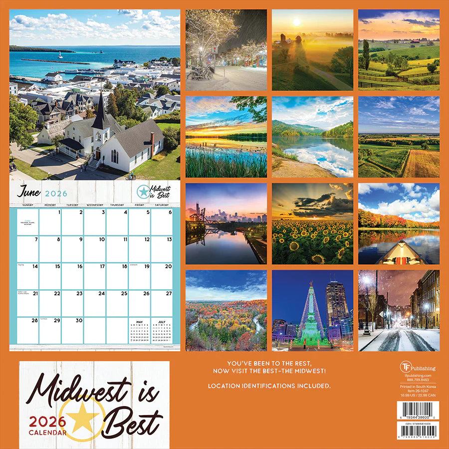 2026 Midwest Is Best - Square Wall Calendar