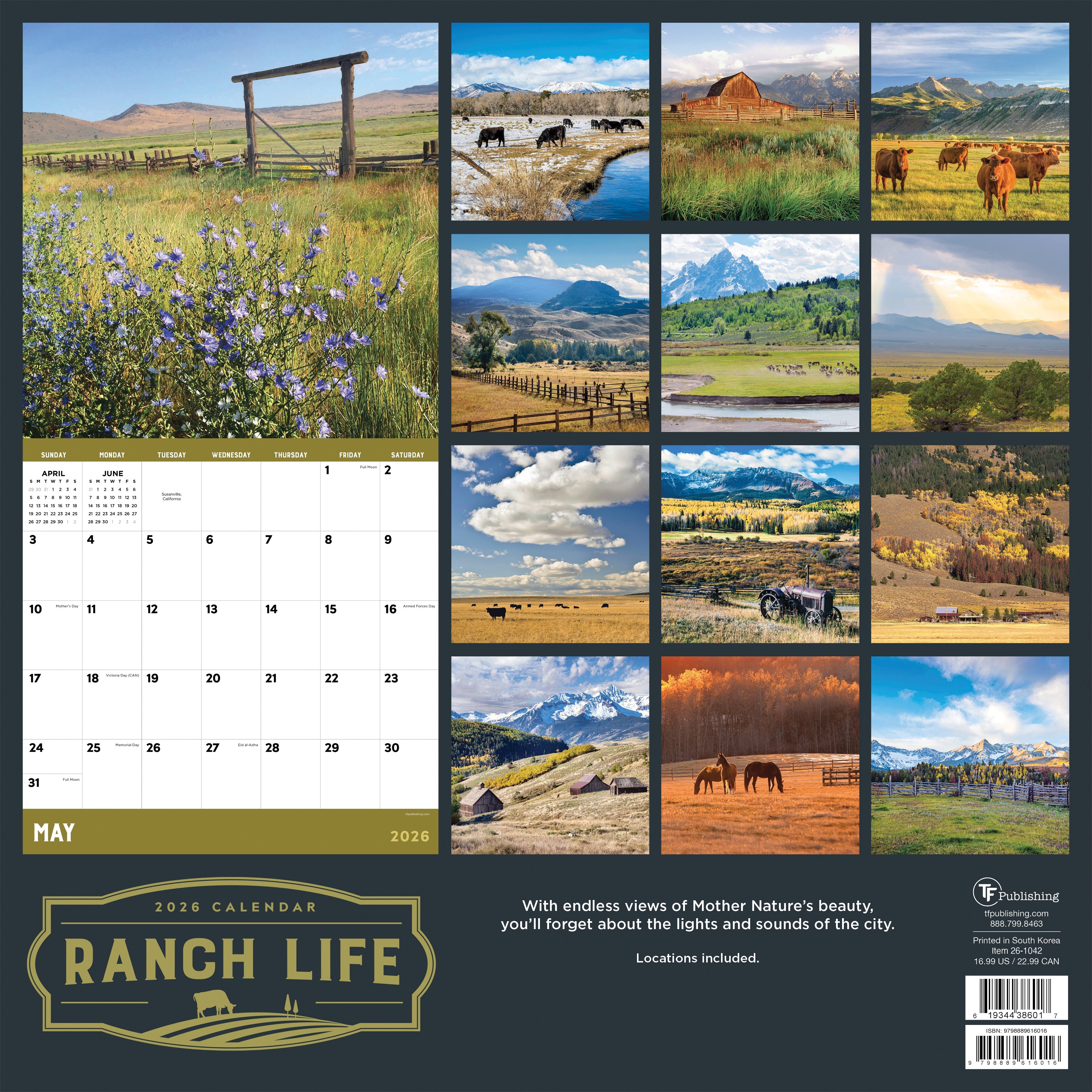 2026 Ranch Life - Square Wall Calendar