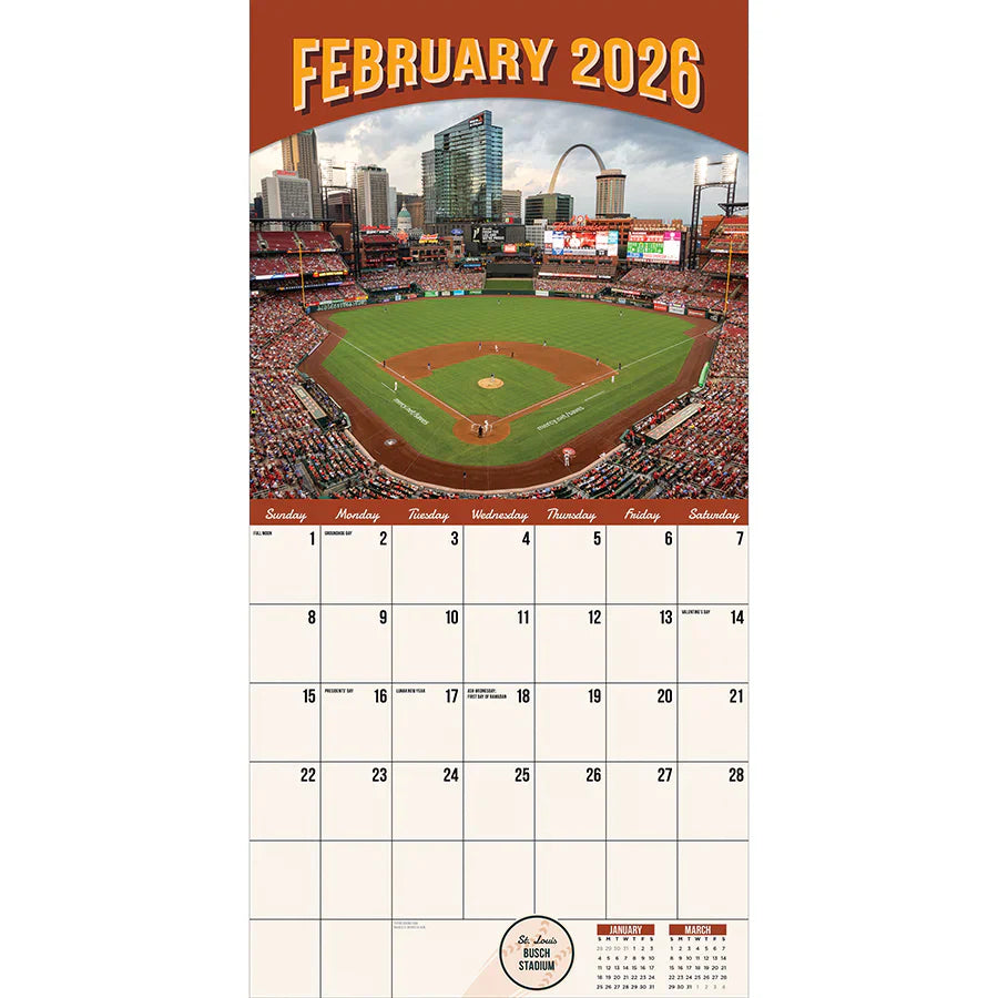 2026 Ballparks - Square Wall Calendar