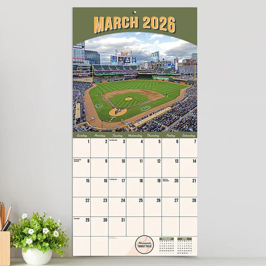 2026 Ballparks - Square Wall Calendar