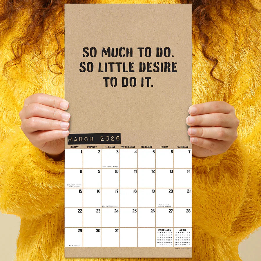 2026 Anti-Affirmations & Sarcasm - Mini Wall Calendar