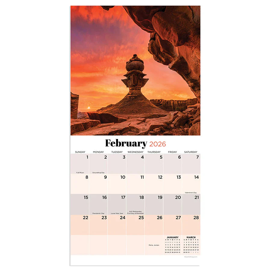 2026 Sunsets - Mini Wall Calendar