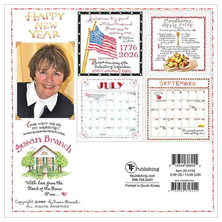 2026 Susan Branch - Mini Wall Calendar