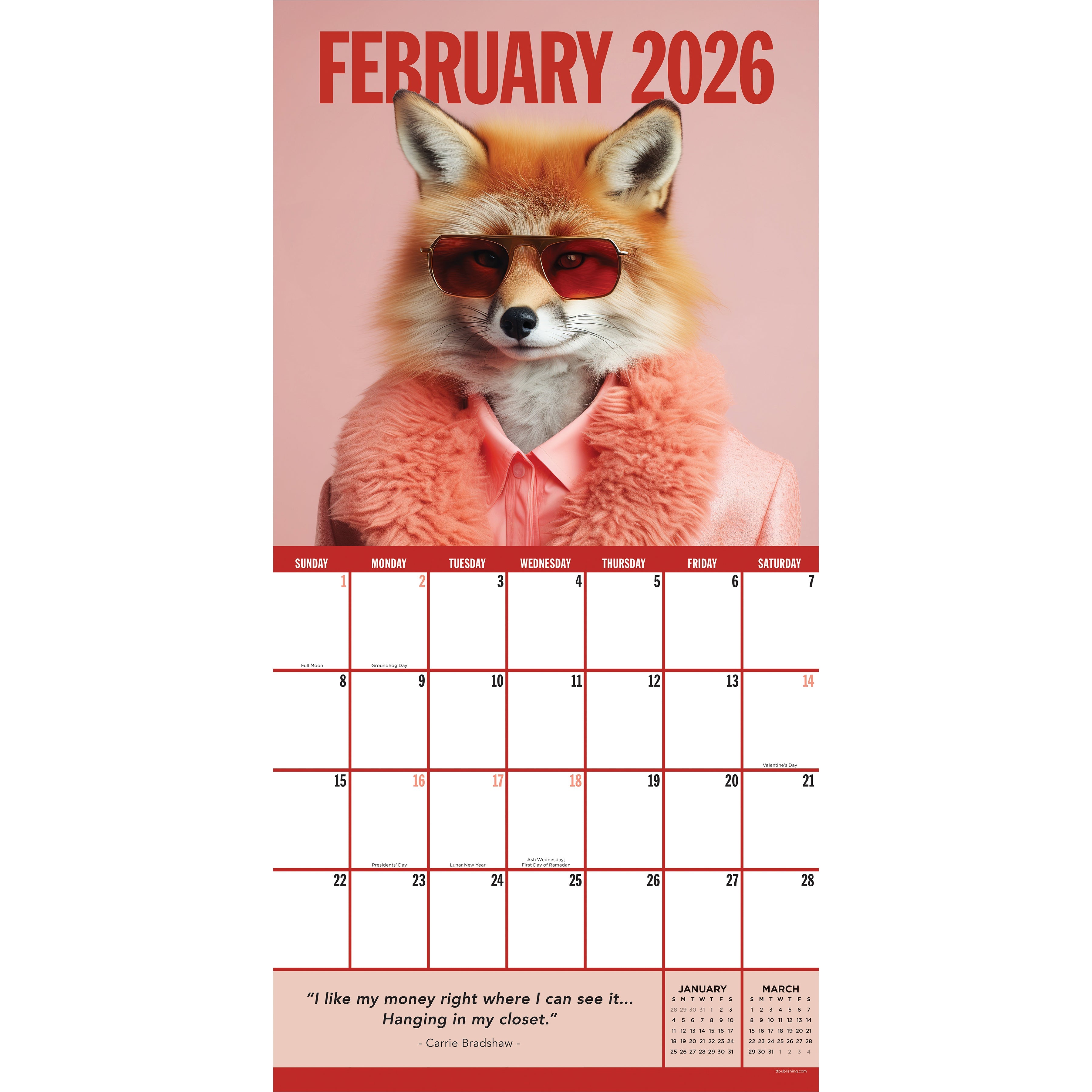 2026 Pawsmopolitan - Square Wall Calendar