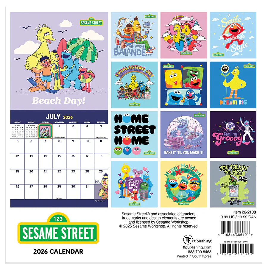 2026 Sesame Street - Mini Wall Calendar