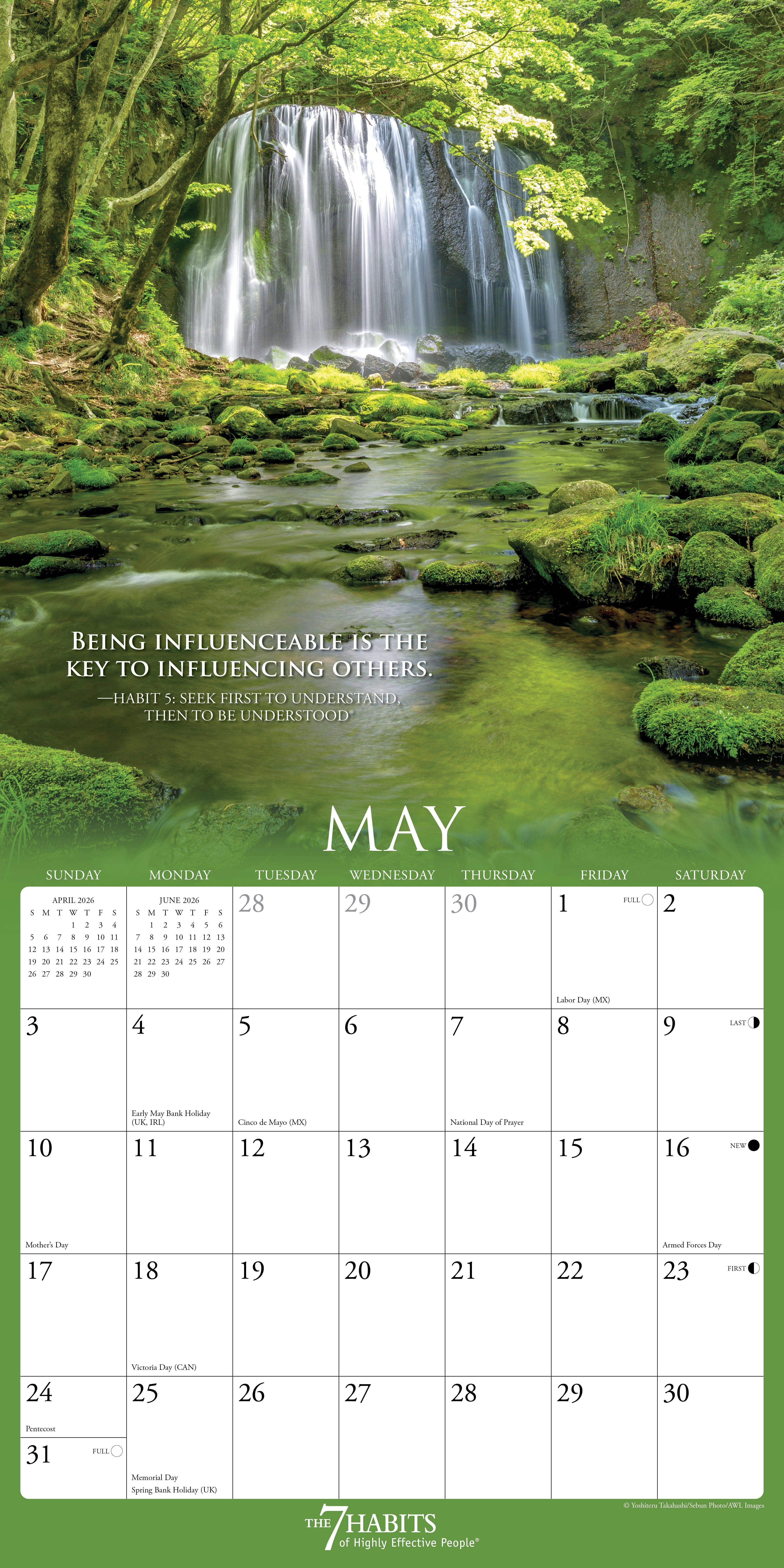 2026 The 7 Habits of Highly Effective People - Square Wall Calendar