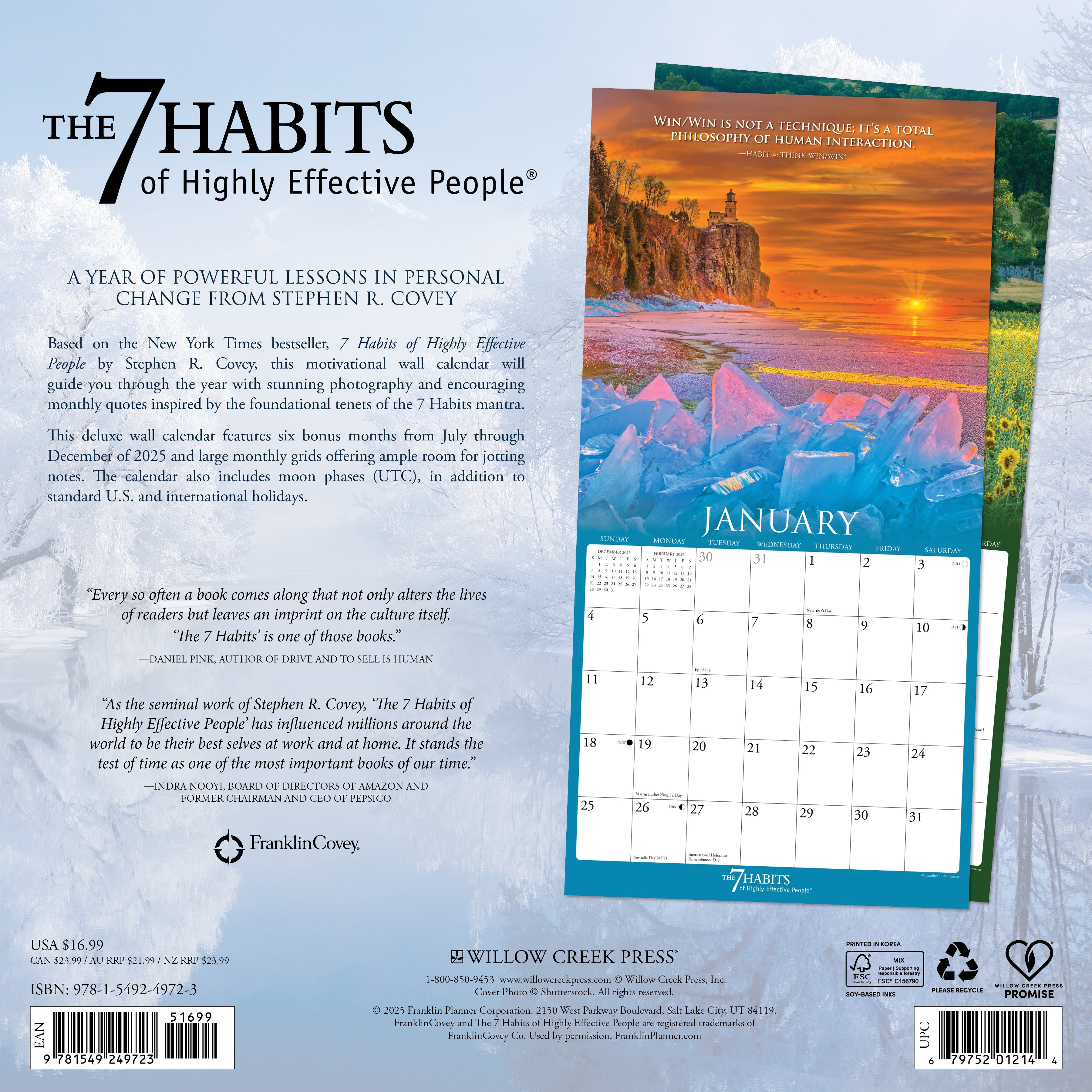 2026 The 7 Habits of Highly Effective People - Square Wall Calendar