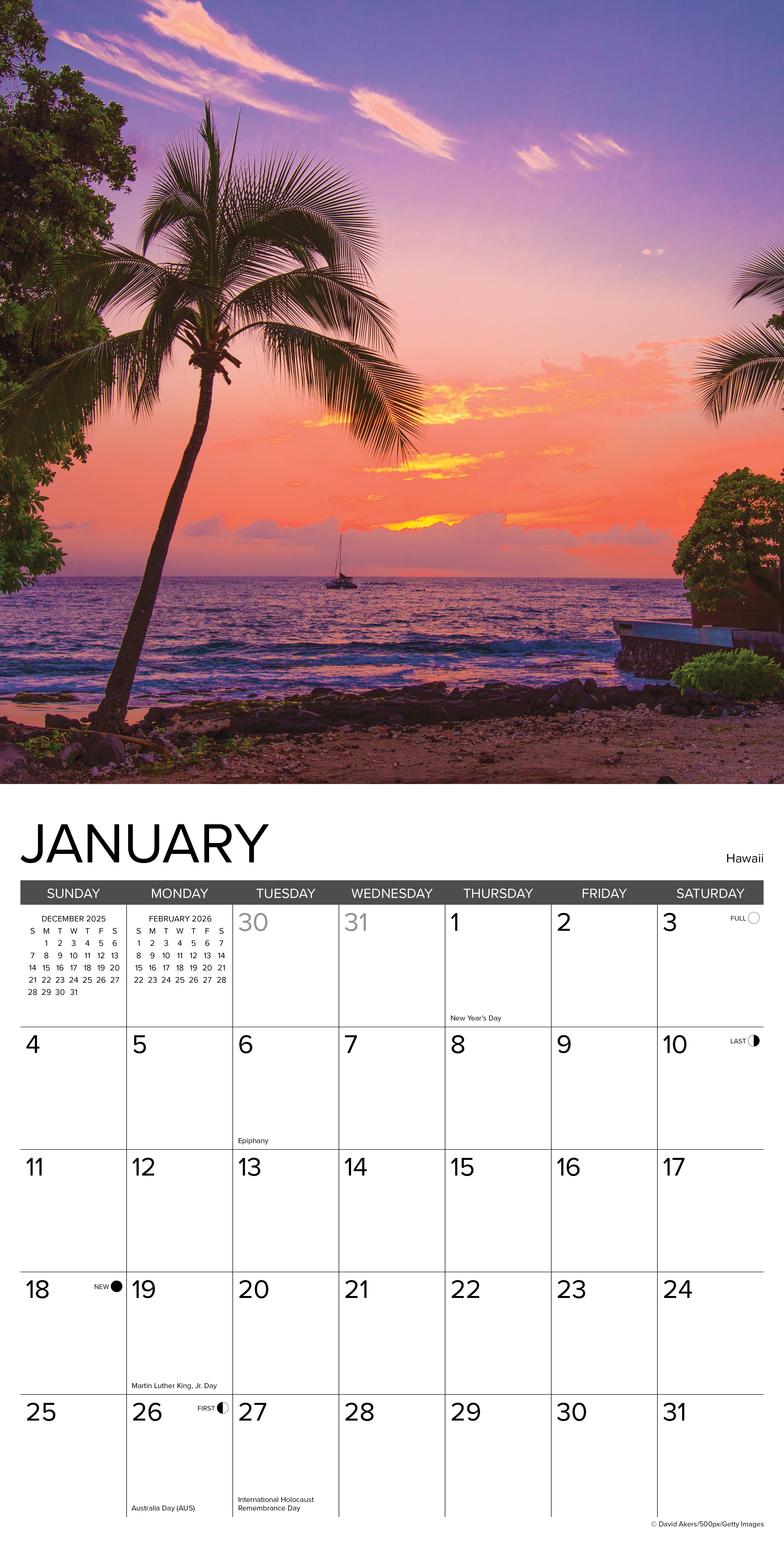 2026 Ah, the Beach! - Square Wall Calendar