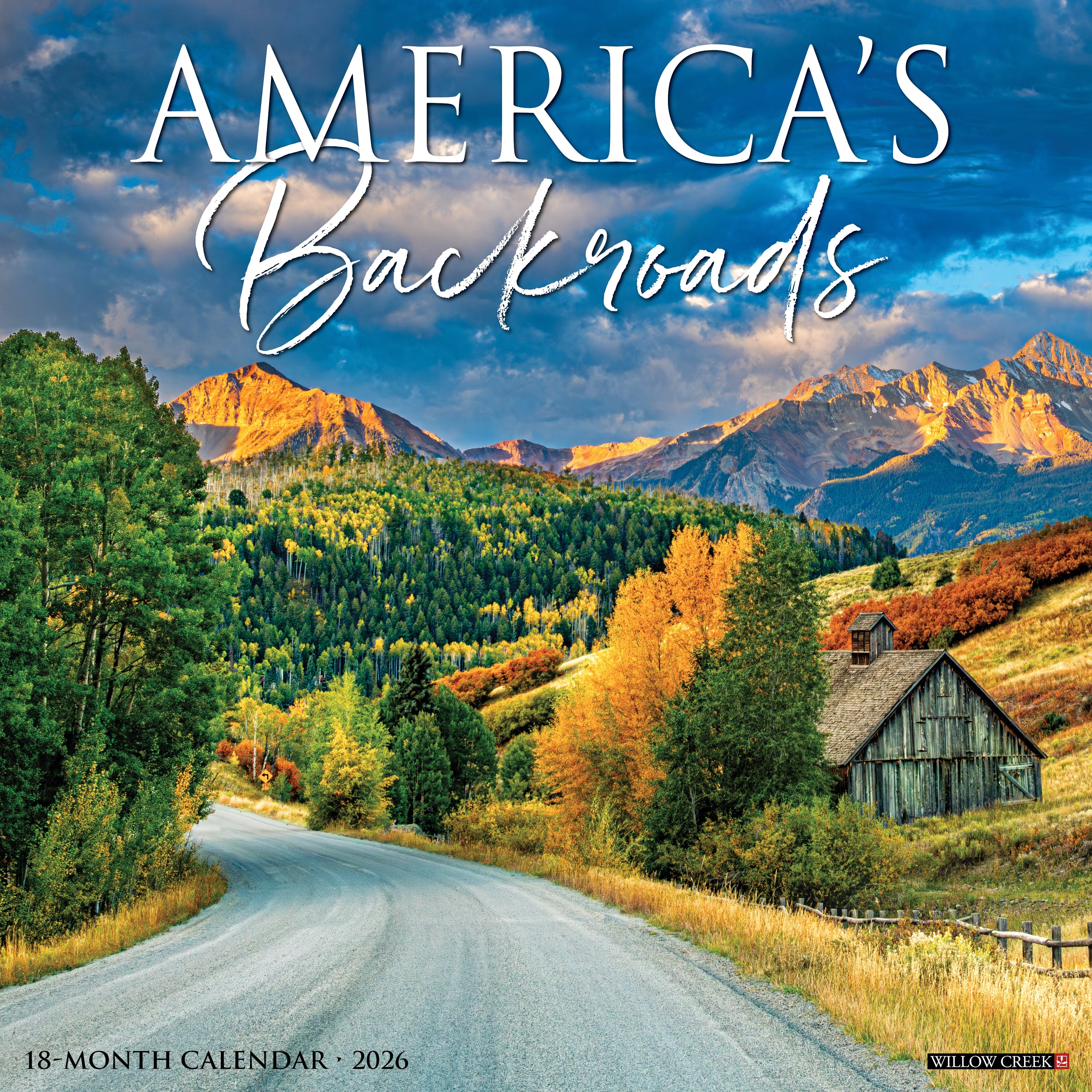 2026 America's Backroads - Square Wall Calendar