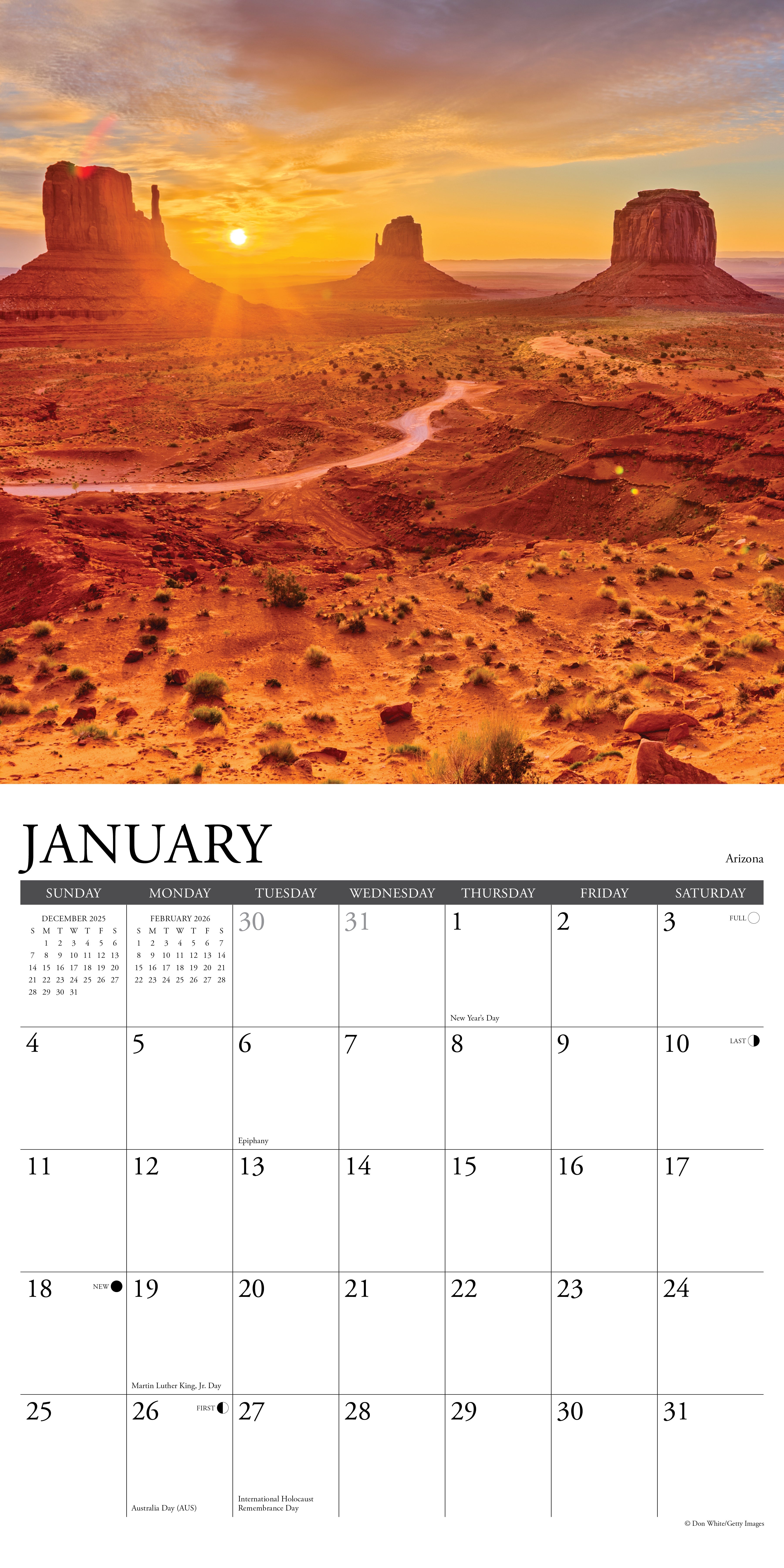2026 America's Backroads - Square Wall Calendar
