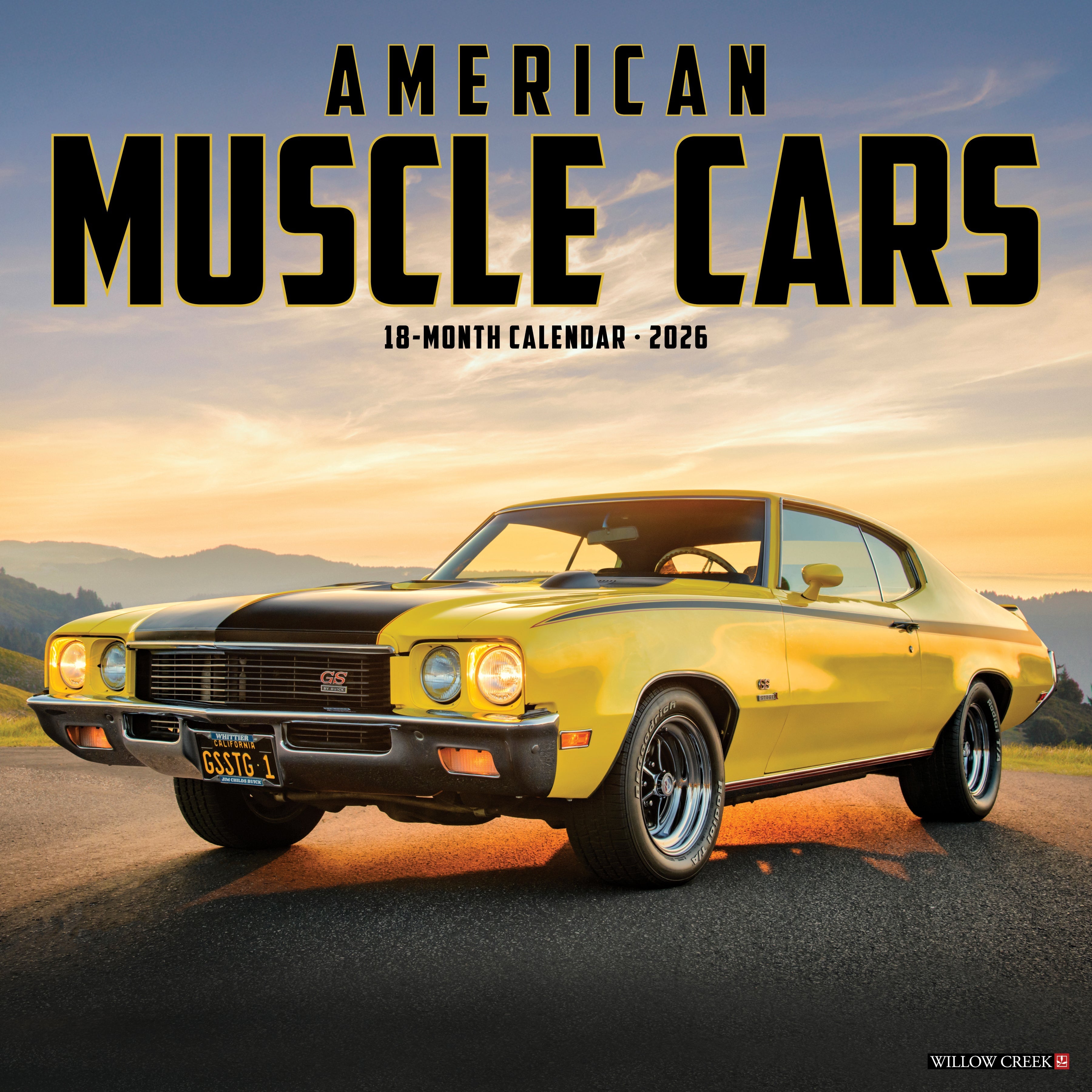 2026 American Muscle Cars - Square Wall Calendar
