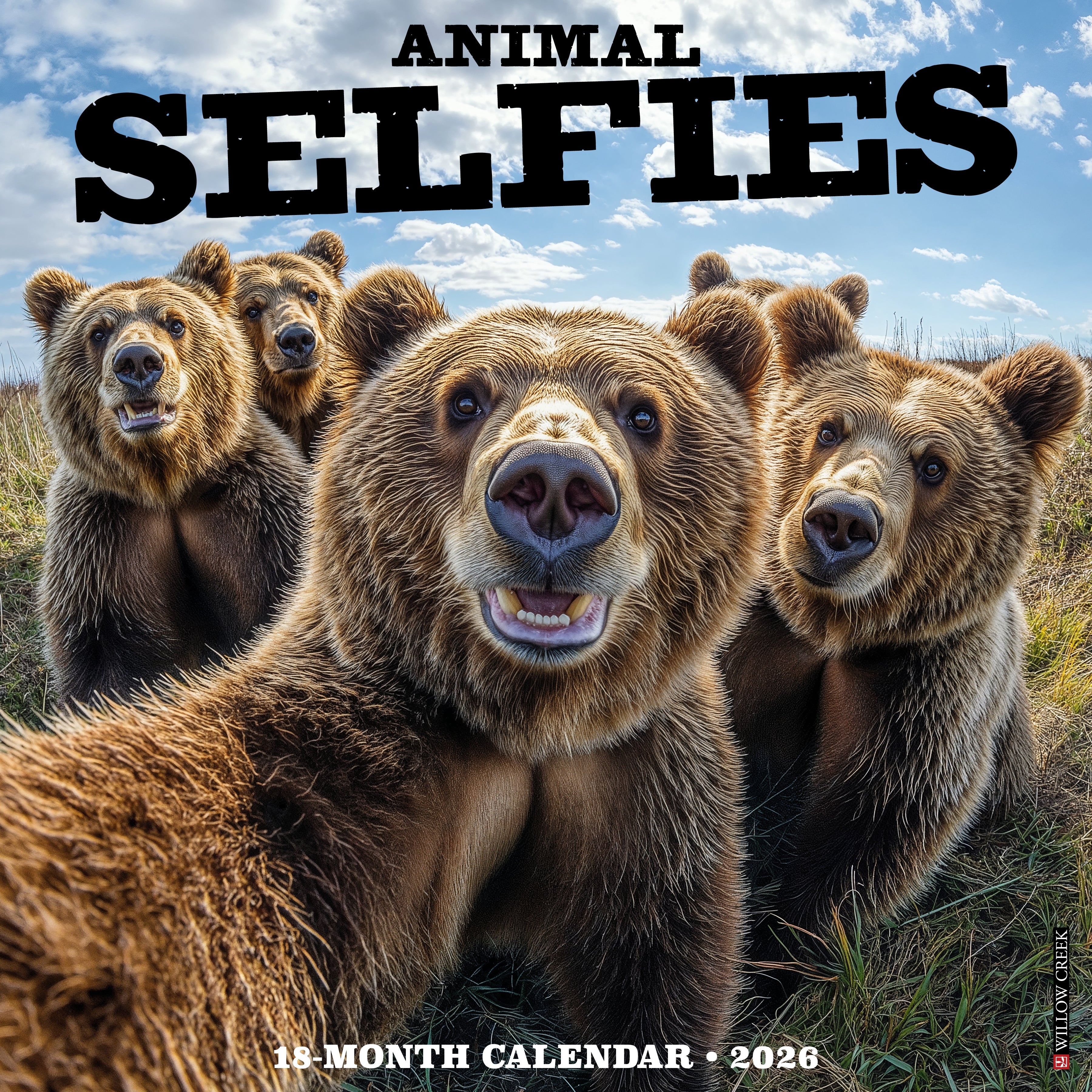2026 Animal Selfies - Square Wall Calendar