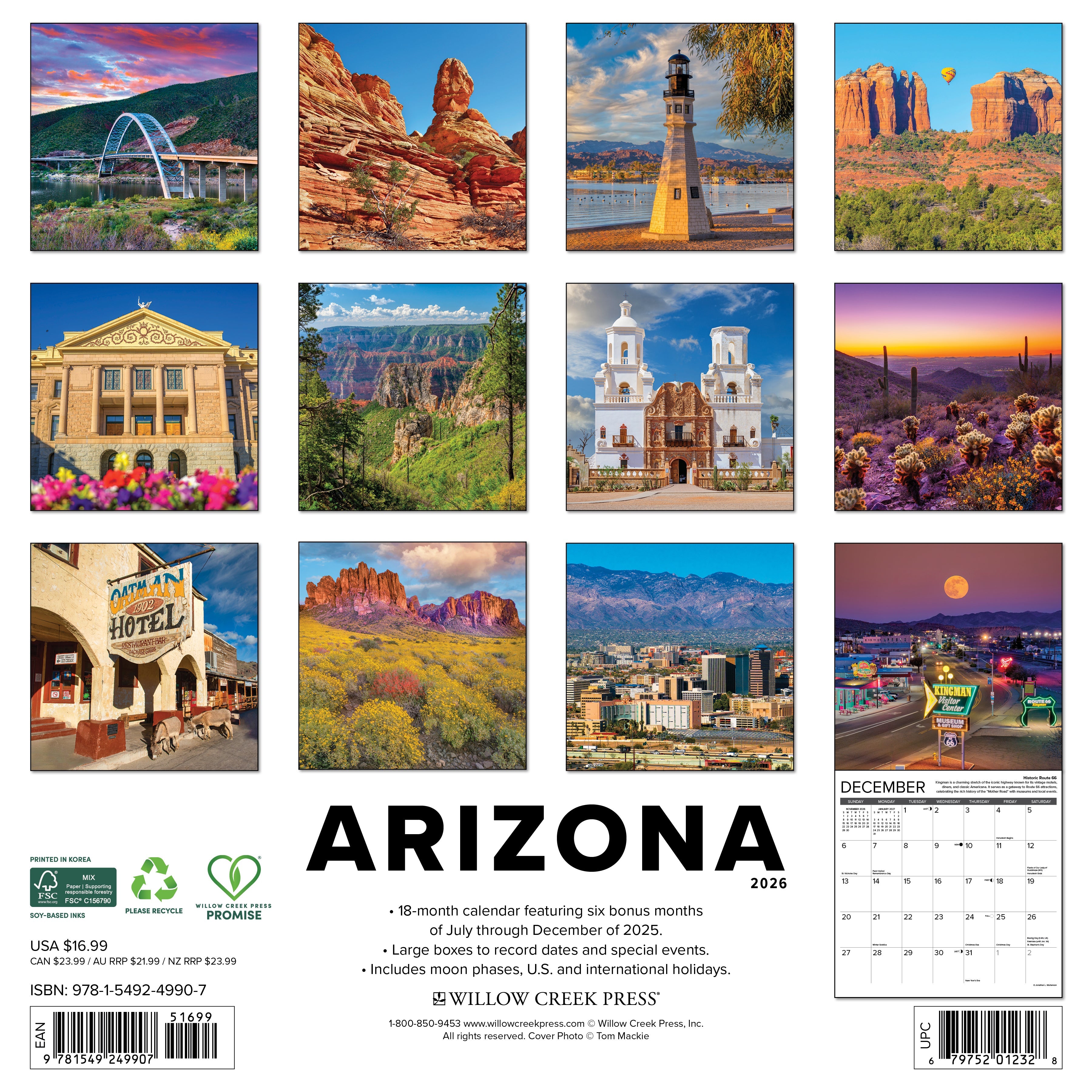 2026 Arizona - Square Wall Calendar