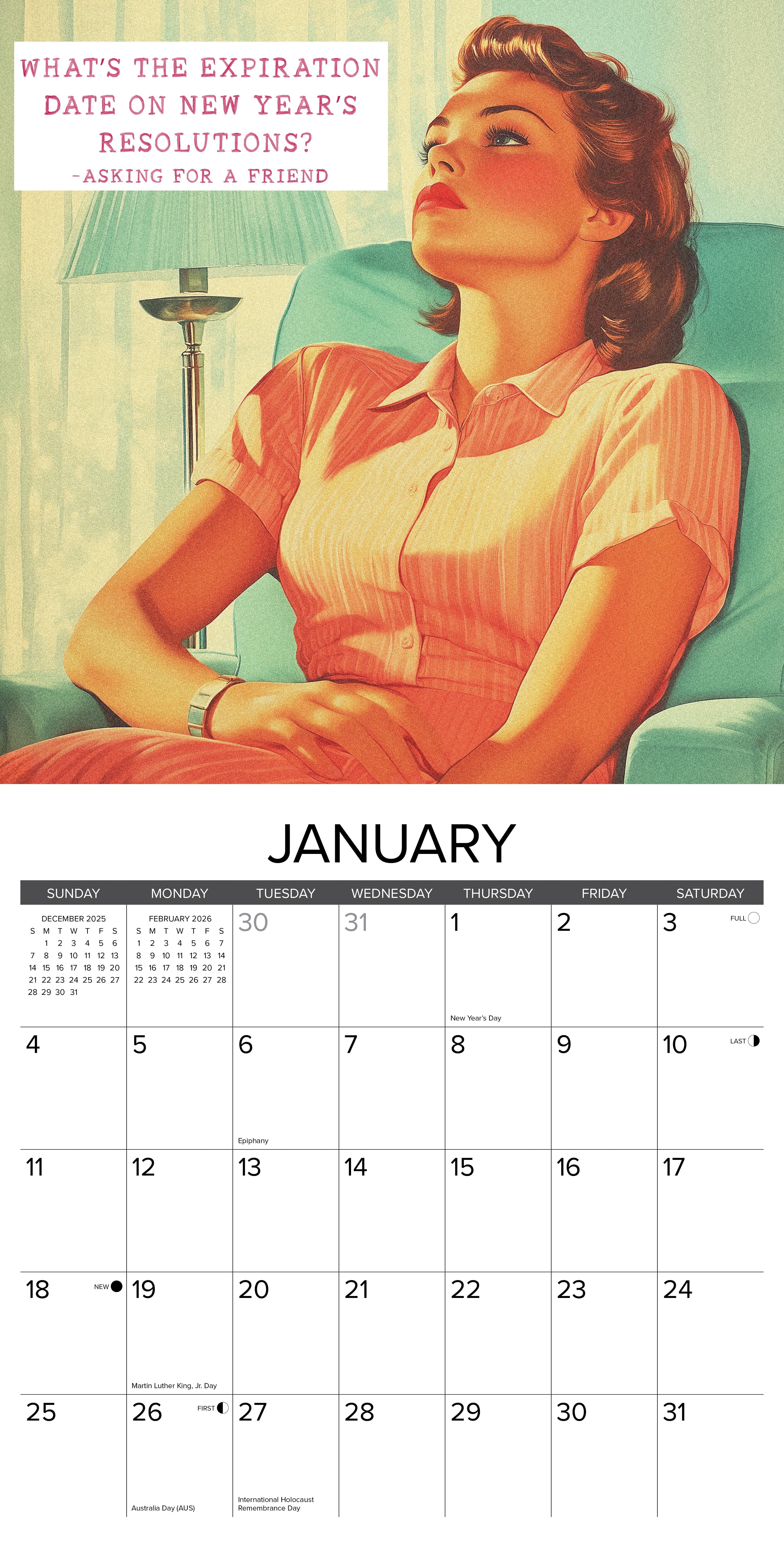 2026 Asking for a Friend - Square Wall Calendar