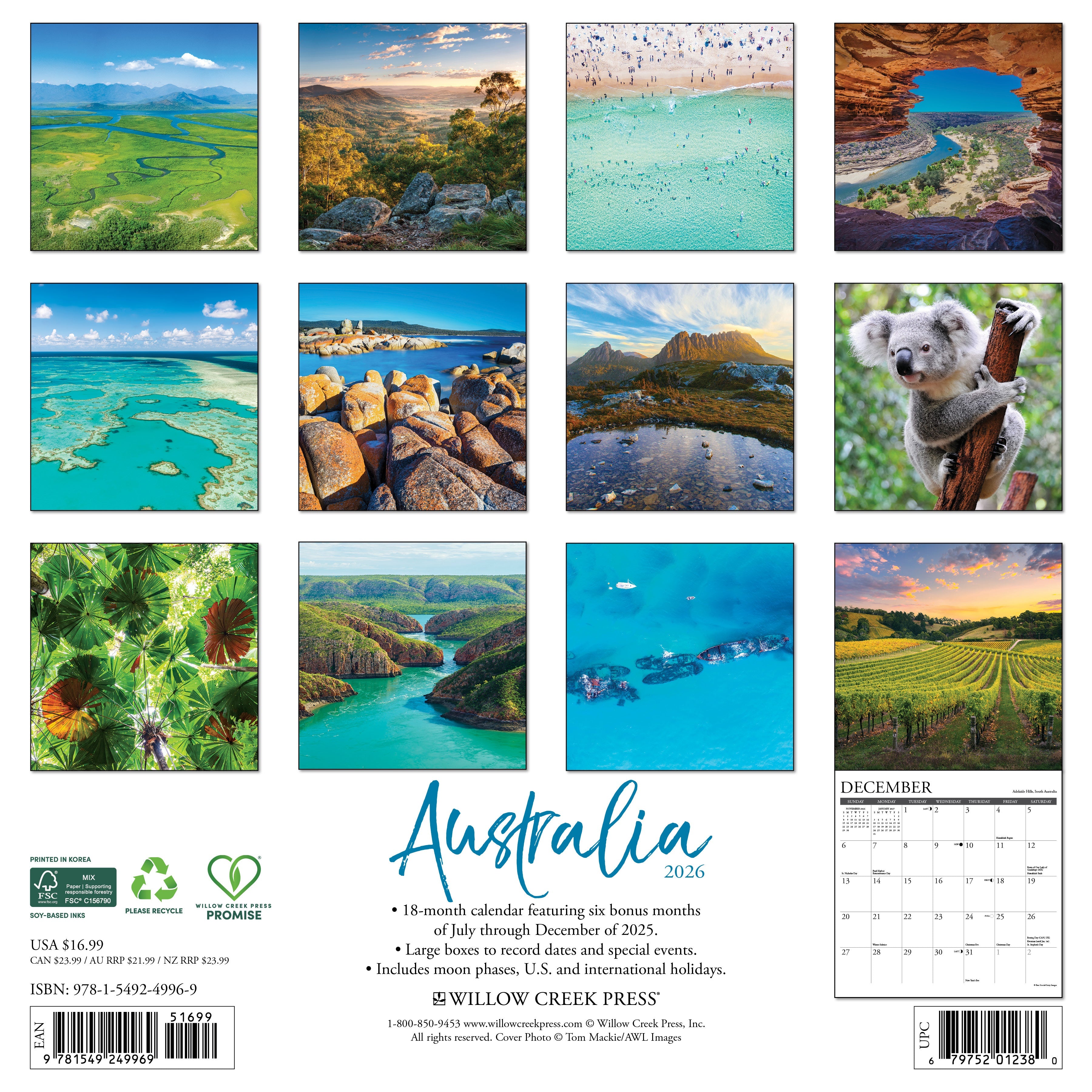 2026 Australia - Square Wall Calendar