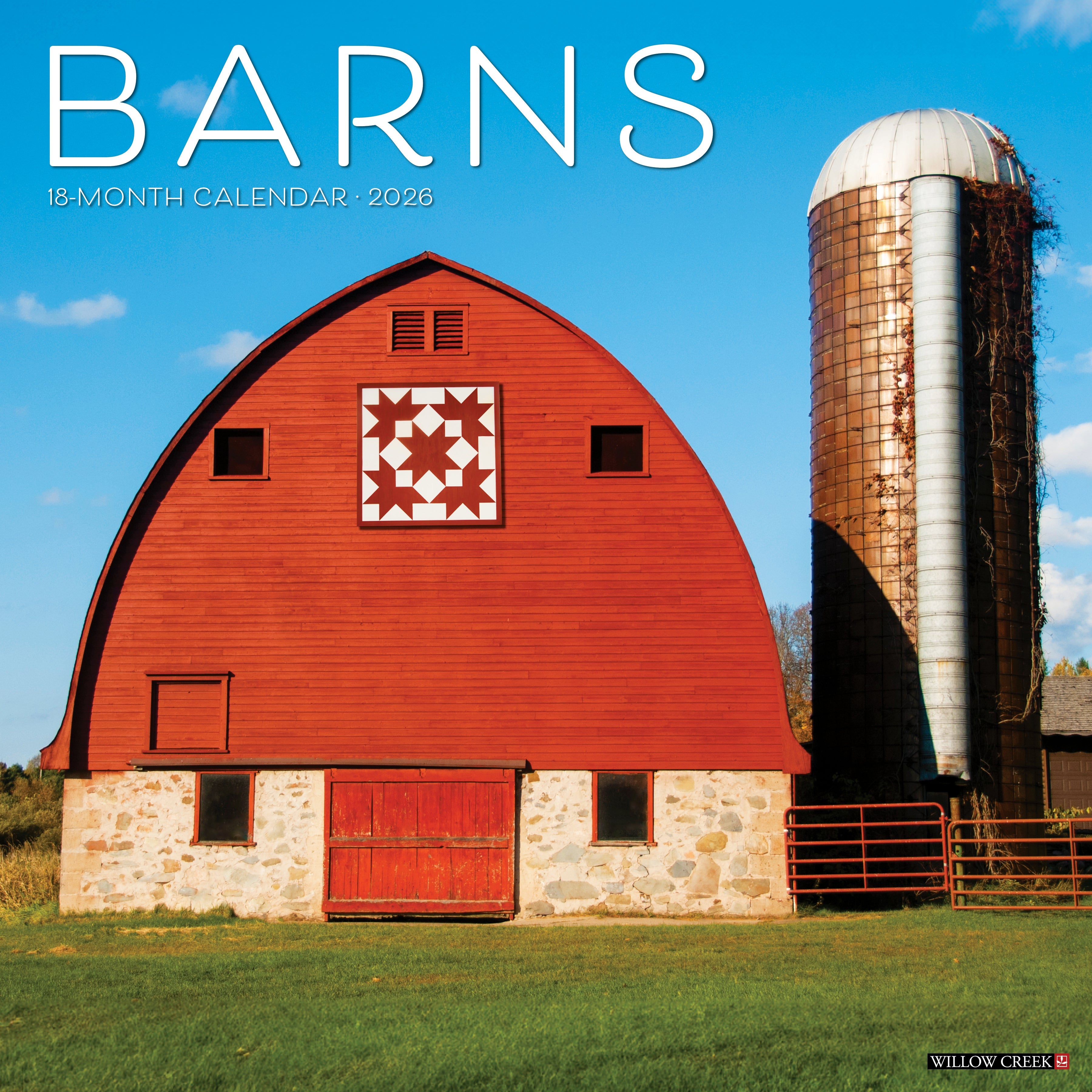 2026 Barns - Square Wall Calendar