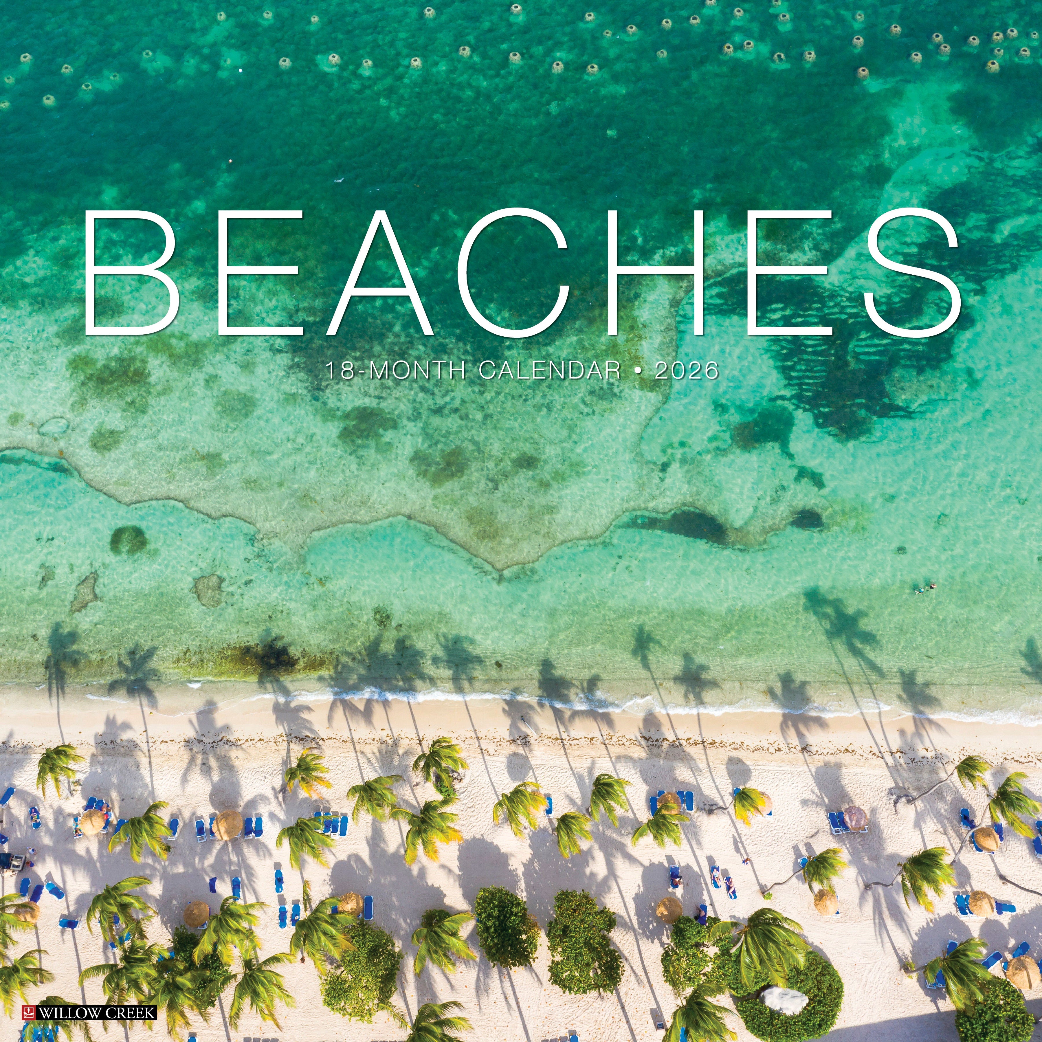 2026 Beaches - Square Wall Calendar