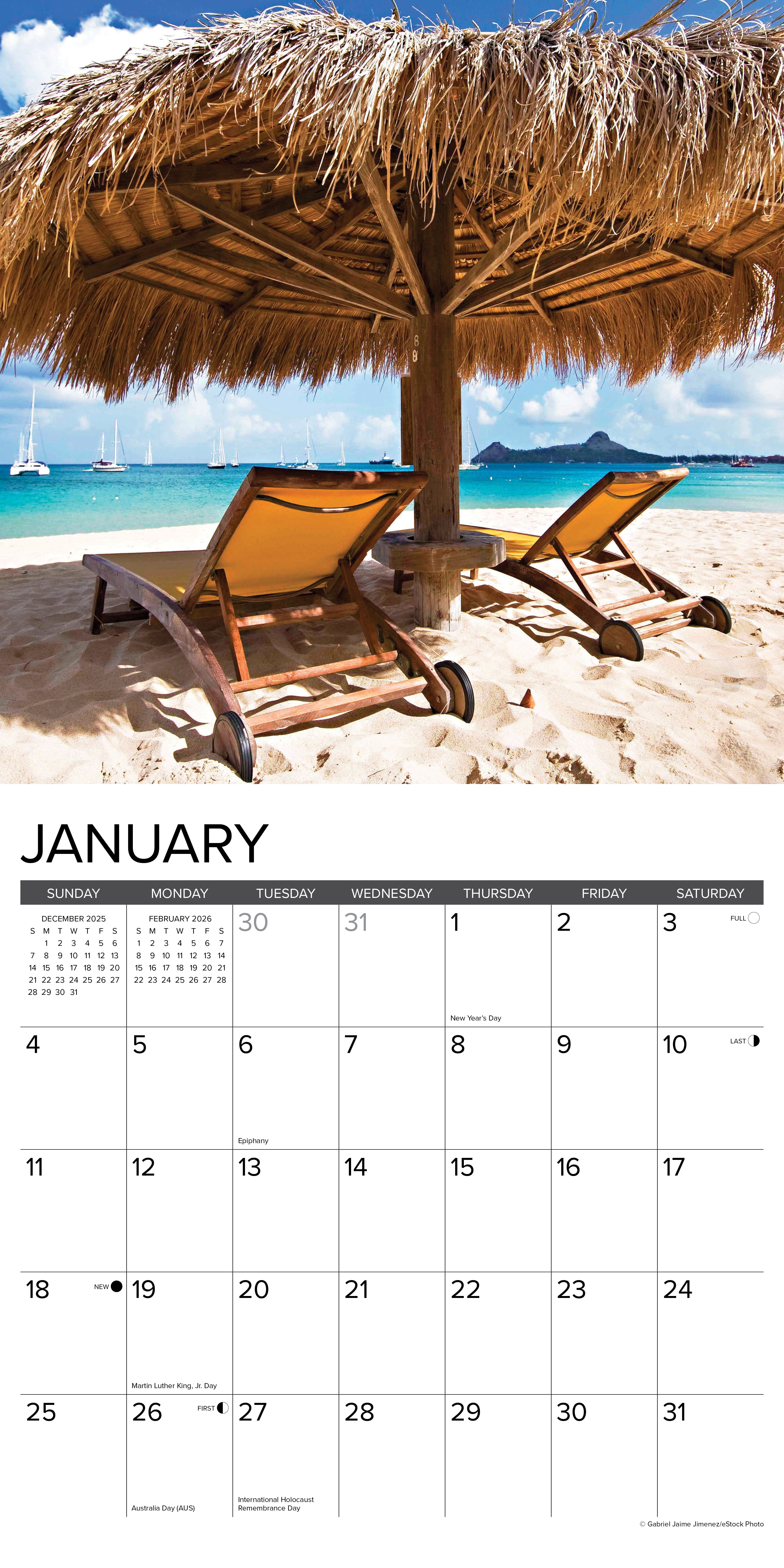 2026 BeachLife - Square Wall Calendar