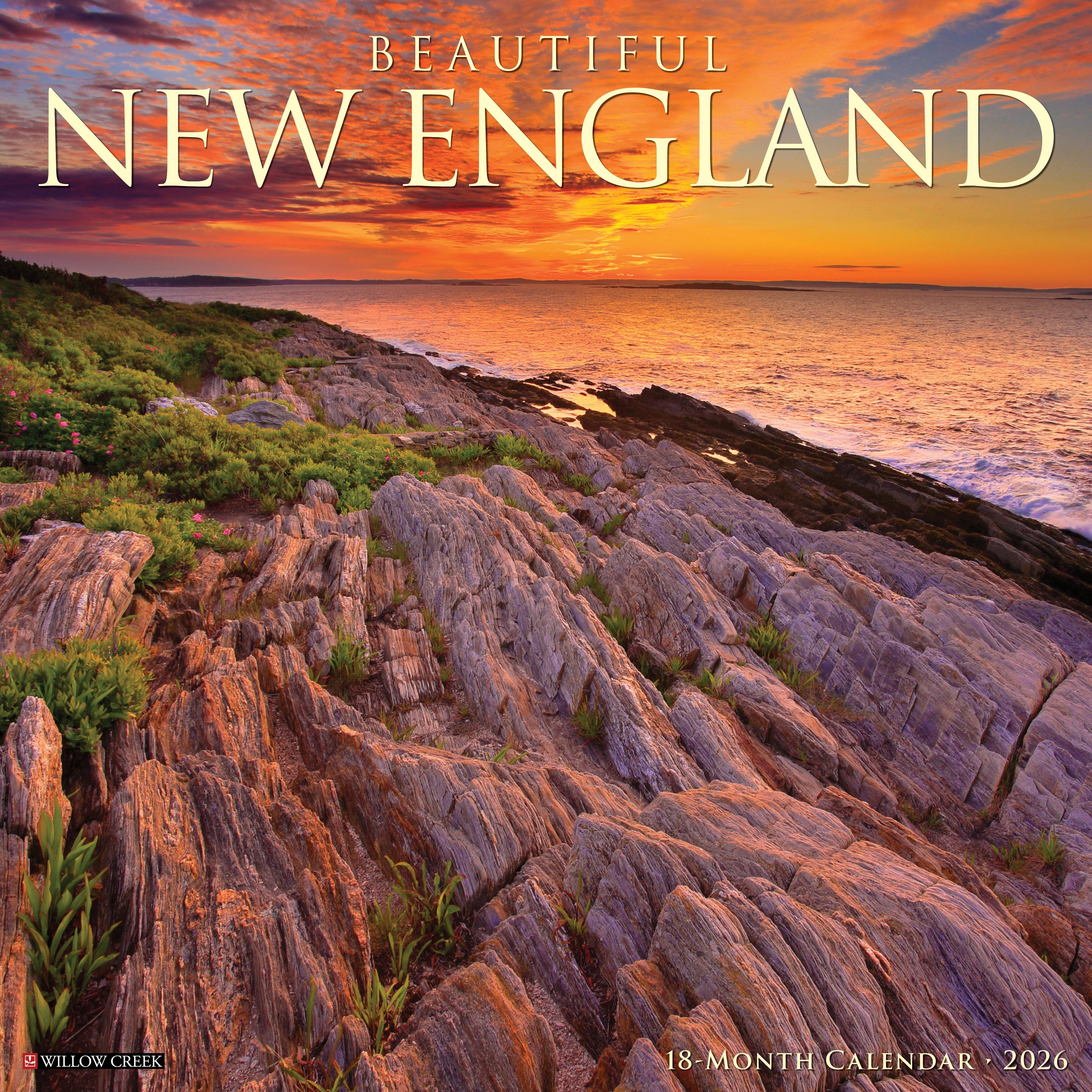 2026 Beautiful New England - Square Wall Calendar