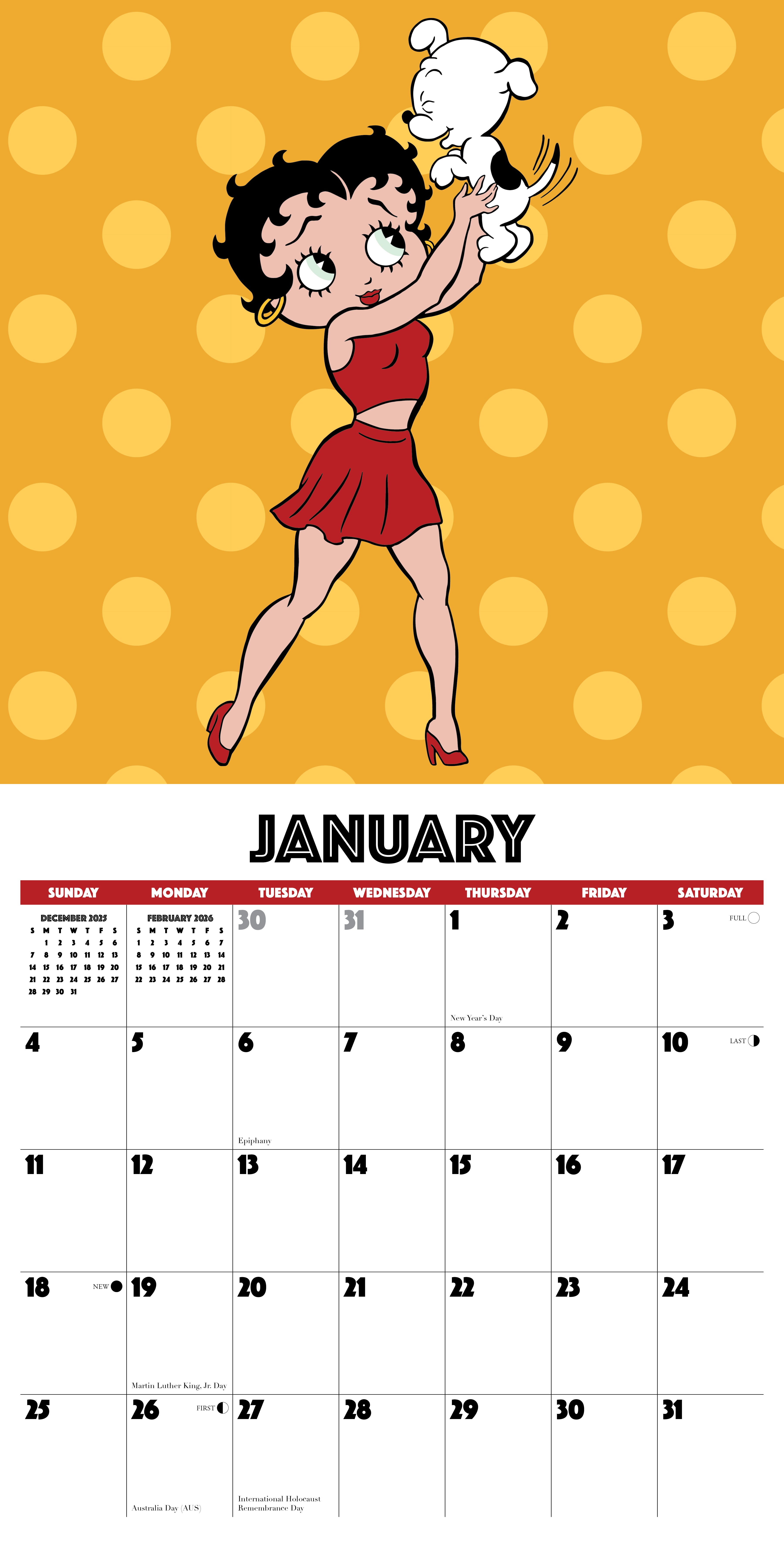 2026 Betty Boop - Square Wall Calendar